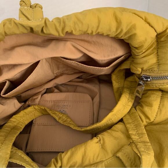 Vince Camuto Harlo Backpack Olive oil colorway washable nylon convertible bag - Picture 7 of 13